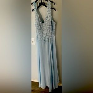 Light blue ball gown